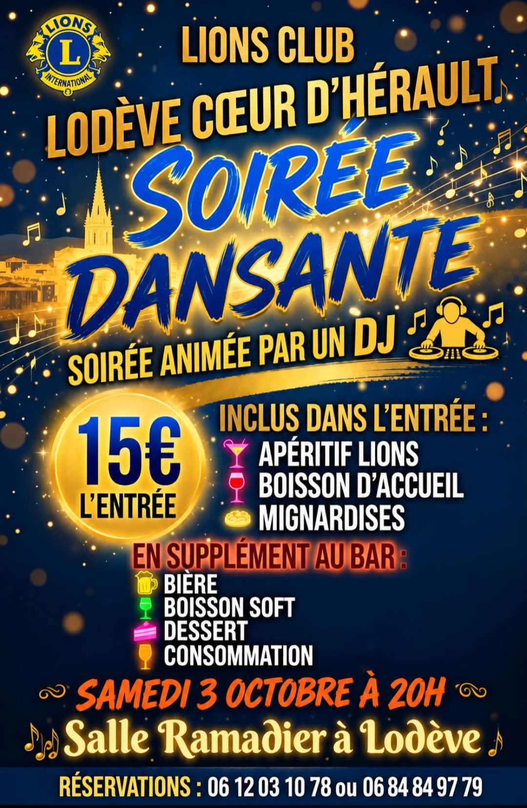 SOIRÉE DANSANTE DU LIONS CLUB LODÈVE COEUR HÉRAULT