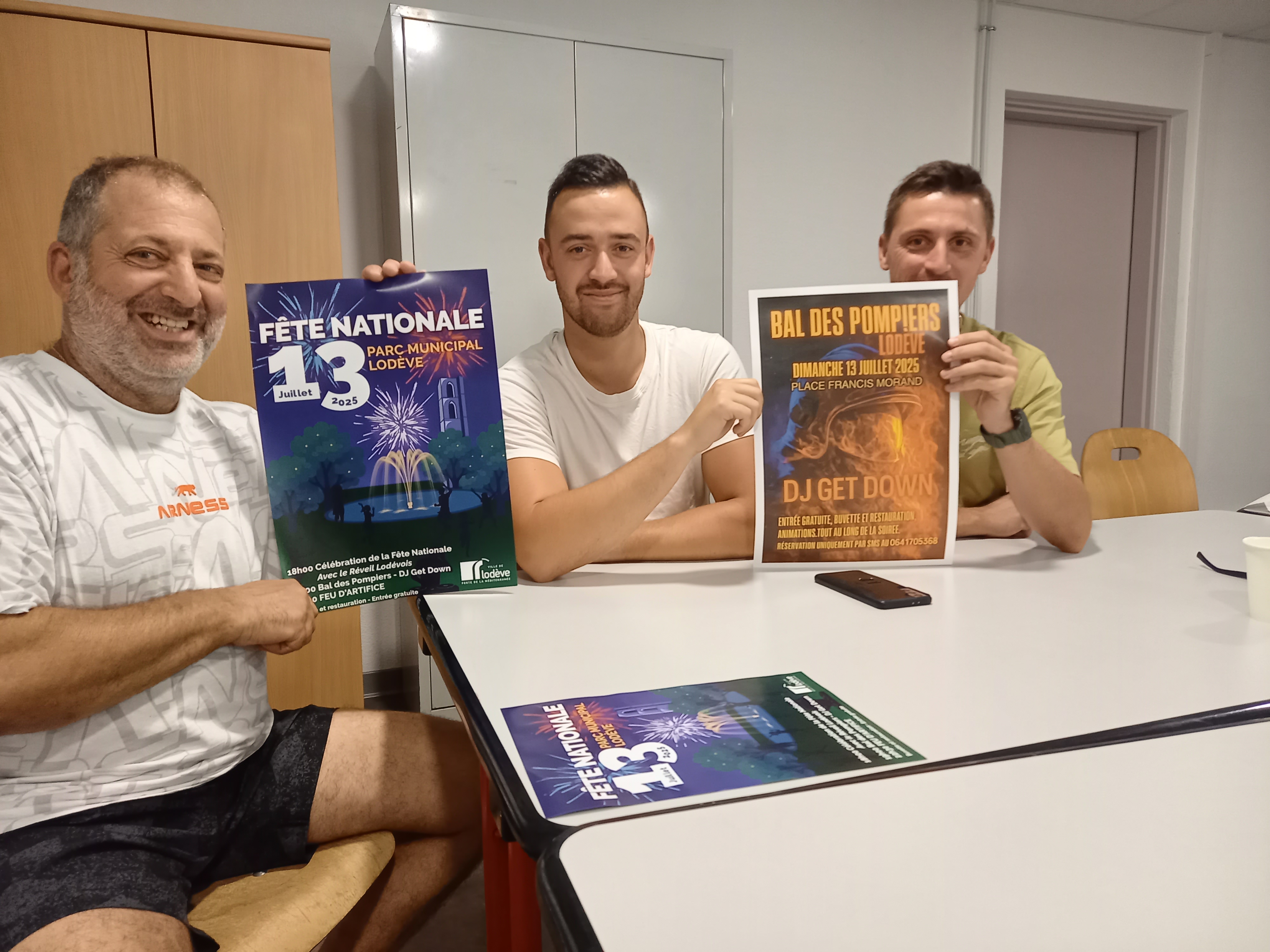 LODEVE CELEBRE LA FETE NATIONALE LE 13 JUILLET AVEC LE BAL DES POMPIERS