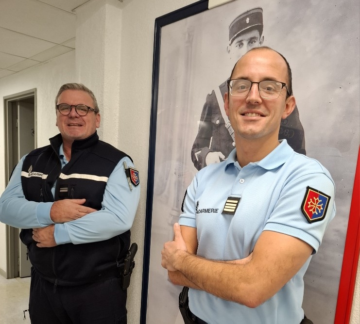 LE COMMANDANT DE COMPAGNIE DE GENDARMERIE DE BEZIERS DETAILLE LE TRAVAIL DE SES HOMMES